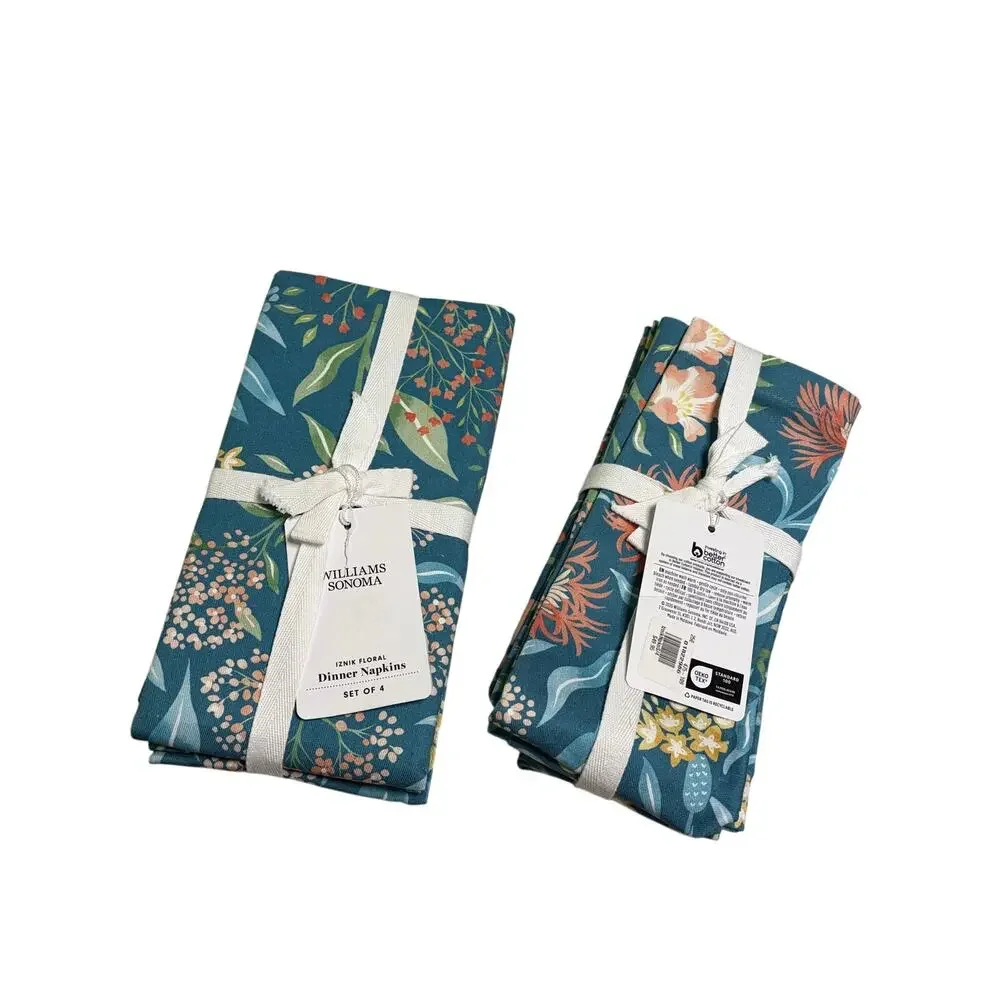 Williams Sonoma Iznik Floral Napkins Set of Four